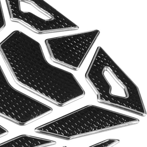 for motorcycle tank protector Motorcycle Tank Sticker,Universal Soft Rubber Motorcycle Gas Tank Pad Stickers Protector Tank Traction Pad(silver edge) in Saudi Arabia