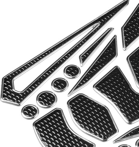 for motorcycle tank protector Motorcycle Tank Sticker,Universal Soft Rubber Motorcycle Gas Tank Pad Stickers Protector Tank Traction Pad(silver edge) in Saudi Arabia