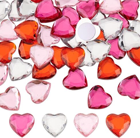 FINGERINSPIRE 64 قطعة 20 مم مسطحة الظهر مستديرة من حجر الراين الأكريليك عصا على أحجار كريمة بلاستيكية أحمر برتقالي أسود أرجواني مجوهرات ذاتية اللصق زينة كريستال أحجار كريمة للهالوين أزياء تنكرية لصنع المجوهرات in Kuwait