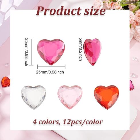 FINGERINSPIRE 64 قطعة 20 مم مسطحة الظهر مستديرة من حجر الراين الأكريليك عصا على أحجار كريمة بلاستيكية أحمر برتقالي أسود أرجواني مجوهرات ذاتية اللصق زينة كريستال أحجار كريمة للهالوين أزياء تنكرية لصنع المجوهرات in Kuwait