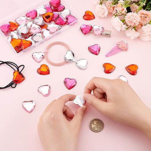 FINGERINSPIRE 64 قطعة 20 مم مسطحة الظهر مستديرة من حجر الراين الأكريليك عصا على أحجار كريمة بلاستيكية أحمر برتقالي أسود أرجواني مجوهرات ذاتية اللصق زينة كريستال أحجار كريمة للهالوين أزياء تنكرية لصنع المجوهرات in Kuwait