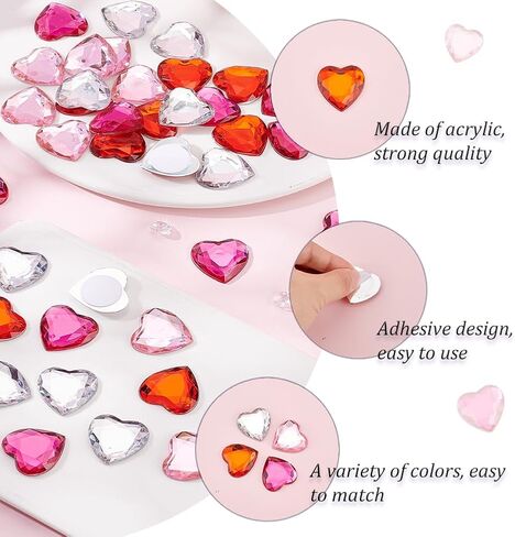 FINGERINSPIRE 64 قطعة 20 مم مسطحة الظهر مستديرة من حجر الراين الأكريليك عصا على أحجار كريمة بلاستيكية أحمر برتقالي أسود أرجواني مجوهرات ذاتية اللصق زينة كريستال أحجار كريمة للهالوين أزياء تنكرية لصنع المجوهرات in Kuwait