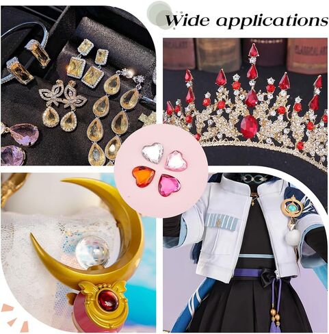 FINGERINSPIRE 64 قطعة 20 مم مسطحة الظهر مستديرة من حجر الراين الأكريليك عصا على أحجار كريمة بلاستيكية أحمر برتقالي أسود أرجواني مجوهرات ذاتية اللصق زينة كريستال أحجار كريمة للهالوين أزياء تنكرية لصنع المجوهرات in Kuwait