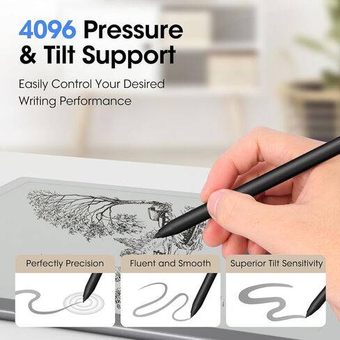 Magnetic Remarkable 2 Pen with Eraser, EMR Digital Stylus for Remarkable Replacement Pen Marker Plus,Remarkable 2 Stylus Alternative Marker Plus with 5 Pencil Tips fits Remarkable 2 Tablet in Kuwait