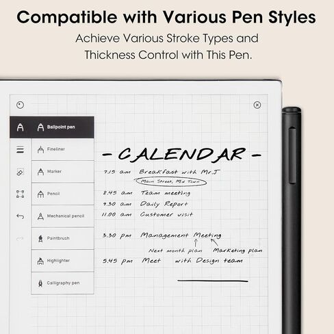 Magnetic Remarkable 2 Pen with Eraser, EMR Digital Stylus for Remarkable Replacement Pen Marker Plus,Remarkable 2 Stylus Alternative Marker Plus with 5 Pencil Tips fits Remarkable 2 Tablet in Kuwait