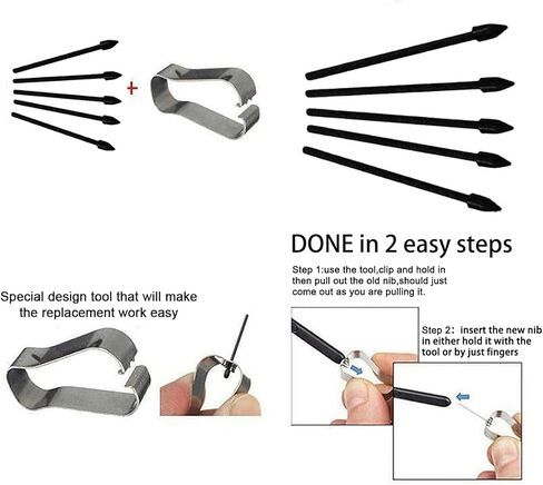 قلم Galaxy Note 9 Touch Stylus S بديل لهاتف Samsung Galaxy Note 9 (أسود منتصف الليل) جميع الإصدارات مع 5 * نصائح/مناقير in Kuwait