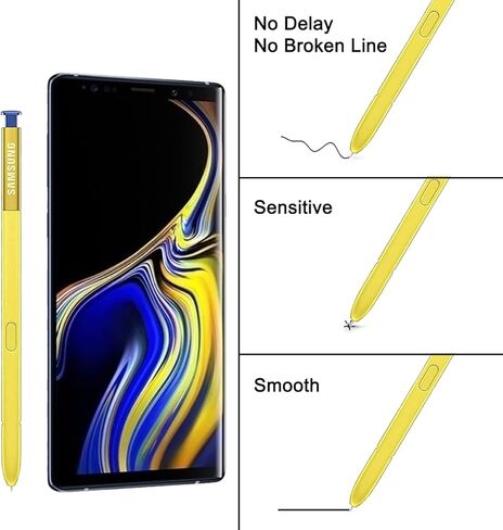 قلم Galaxy Note 9 Touch Stylus S بديل لهاتف Samsung Galaxy Note 9 (أسود منتصف الليل) جميع الإصدارات مع 5 * نصائح/مناقير in Kuwait