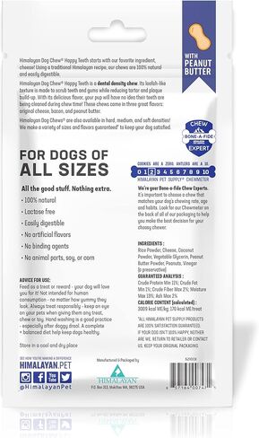 Happy Teeth Cheese & Charcoal Dental Dog Chews | Cheese Flavor with Activated Charcoal | Dental Chew | Protein Rich | Gluten Free - Lactose Free - Wheat Free - Soy Free| 2 Chews per Resealable Pouch in Saudi Arabia