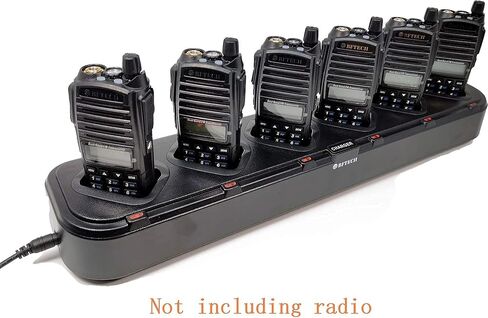 BFTECH DC-8-6 شاحن عصابة 6 اتجاهات للأشعة فوق البنفسجية-82HP، UV-82RT، GMRS-V1، MURS-V1، UV-82C، Baofeng UV-82 (بطارية BL-8)، شاحن متعدد الحجم لـ BaoFeng، بفتيك in Kuwait