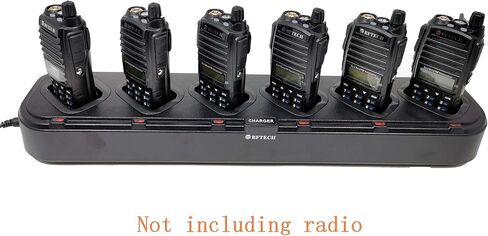 BFTECH DC-8-6 شاحن عصابة 6 اتجاهات للأشعة فوق البنفسجية-82HP، UV-82RT، GMRS-V1، MURS-V1، UV-82C، Baofeng UV-82 (بطارية BL-8)، شاحن متعدد الحجم لـ BaoFeng، بفتيك in Kuwait