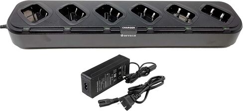 BFTECH DC-8-6 شاحن عصابة 6 اتجاهات للأشعة فوق البنفسجية-82HP، UV-82RT، GMRS-V1، MURS-V1، UV-82C، Baofeng UV-82 (بطارية BL-8)، شاحن متعدد الحجم لـ BaoFeng، بفتيك in Kuwait