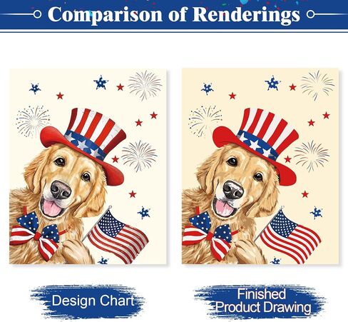 مجموعة الطلاء الوطني بالأرقام من Wodison للأطفال على القماش، لوحة زيتية للعلم الأمريكي للكلب DIY بالأرقام للبالغين المبتدئين ديكور جدار المنزل 16 × 20 بوصة (بدون إطار) in Kuwait