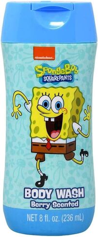 Spongebob Squarepants Bathroom Set for Kids - 5 Pc Bundle with Spongebob Body Wash, Shampoo, Bubble Bath, Plus Stickers, More | Spongebob Bath Supplies in Saudi Arabia