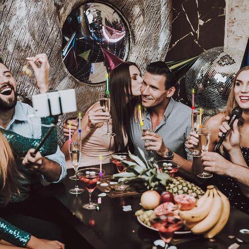 Birthday Candles for Drinks Include 30 Colorful Spiral Candles and 42 Clips Set Happy Birthday Cake Candles for Beer Glasses Wine Cup Bottles Fun 21st Birthday Candles Gift in Saudi Arabia