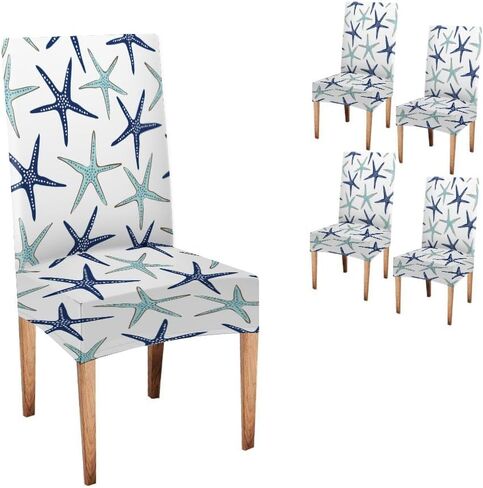 Mrcrypos Dining Chairs Covers Abstract Black Dye Fabric Slipcover Chair Cover Set of 4 Elastic Chairs Covers for Kitchen Living Room Restaurant in Saudi Arabia