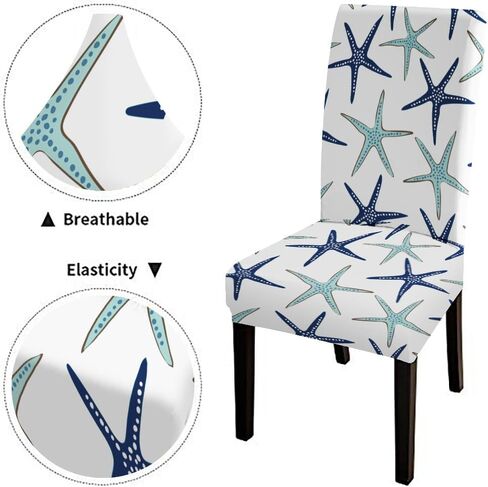 Mrcrypos Dining Chairs Covers Abstract Black Dye Fabric Slipcover Chair Cover Set of 4 Elastic Chairs Covers for Kitchen Living Room Restaurant in Saudi Arabia