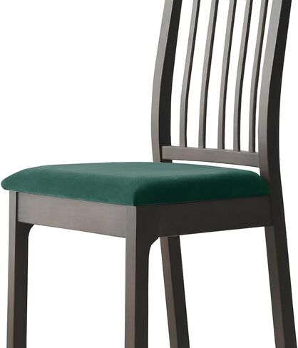 Chair Seat Covers - Soft Velvet Slipcovers for Dining Room Chairs - Transform Your Space with Easy-to-Install, Elasticized Slipcovers (4, kelly) in Saudi Arabia