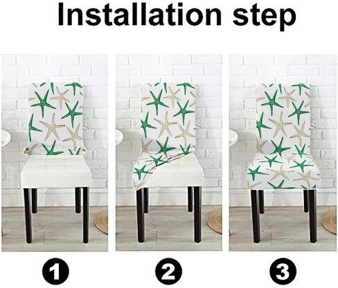 Mrcrypos Dining Chairs Covers Abstract Black Dye Fabric Slipcover Chair Cover Set of 4 Elastic Chairs Covers for Kitchen Living Room Restaurant in Saudi Arabia
