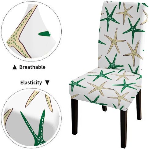 Mrcrypos Dining Chairs Covers Abstract Black Dye Fabric Slipcover Chair Cover Set of 4 Elastic Chairs Covers for Kitchen Living Room Restaurant in Saudi Arabia
