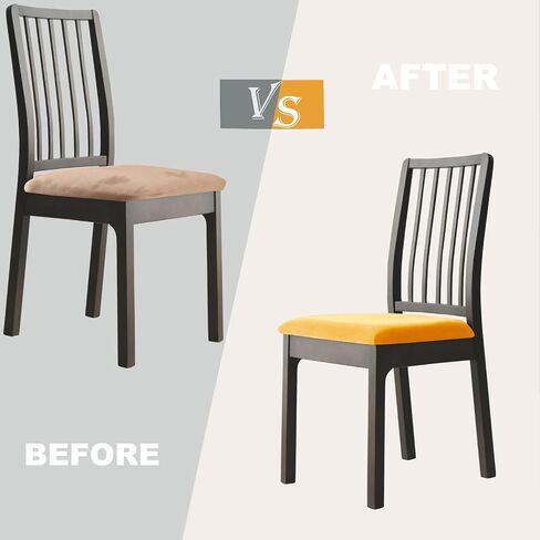 Chair Seat Covers - Soft Velvet Slipcovers for Dining Room Chairs - Transform Your Space with Easy-to-Install, Elasticized Slipcovers (4, kelly) in Saudi Arabia