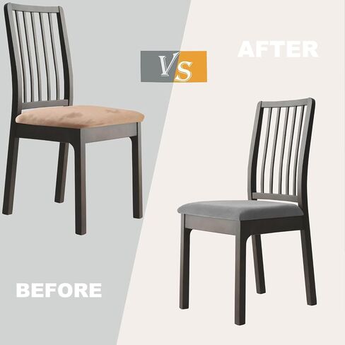 Chair Seat Covers - Soft Velvet Slipcovers for Dining Room Chairs - Transform Your Space with Easy-to-Install, Elasticized Slipcovers (4, kelly) in Saudi Arabia