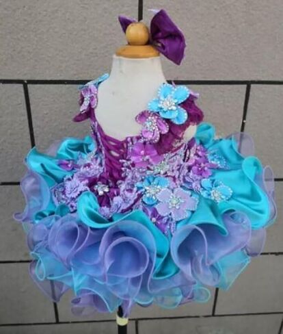 Jenniferwu Pageant Dress Handmade Beaded Dresses Toddler Pageant Princess Dress in Saudi Arabia
