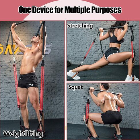 مجموعة أدوات تمارين البيلاتس المحمولة مع أشرطة المقاومة، مجموعة أدوات تدريب القوة المحمولة على شكل عصا البيلاتس، معدات تدريب الصالة الرياضية المنزلية in Kuwait