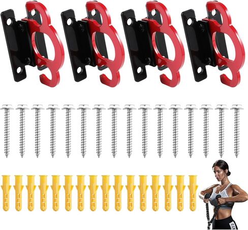 Resistance Band Wall Anchors Gym Wall Anchor System Versatile Space-Saving Solution with Resistance Band Bar and Wall Anchors for Home Gym Workouts Strength Training in Saudi Arabia