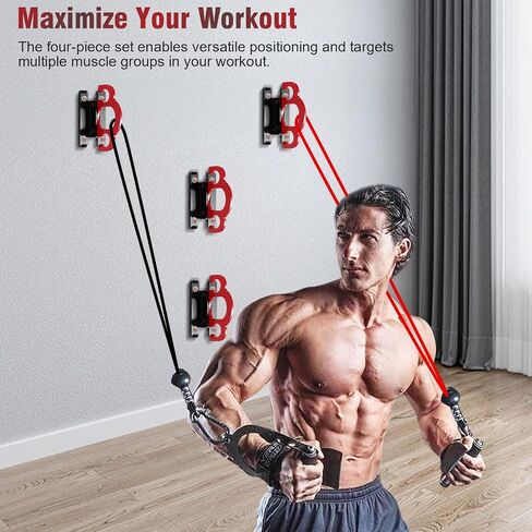 Resistance Band Wall Anchors Gym Wall Anchor System Versatile Space-Saving Solution with Resistance Band Bar and Wall Anchors for Home Gym Workouts Strength Training in Saudi Arabia