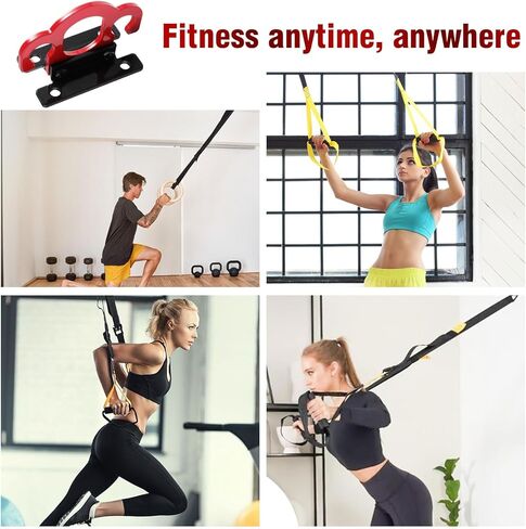 Resistance Band Wall Anchors Gym Wall Anchor System Versatile Space-Saving Solution with Resistance Band Bar and Wall Anchors for Home Gym Workouts Strength Training in Saudi Arabia