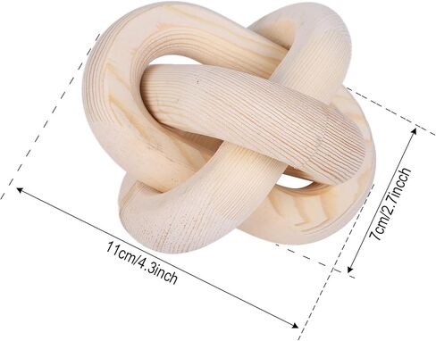 Jlong Wood Knot Chain Link Decor Coffee Table Decor 3-Link Small Shelf Decor Accents Hand Carved Boho Bead Modern Farmhouse Decorative Wooden Knot Craft Ornaments for Bedroom Living Room Office in Saudi Arabia