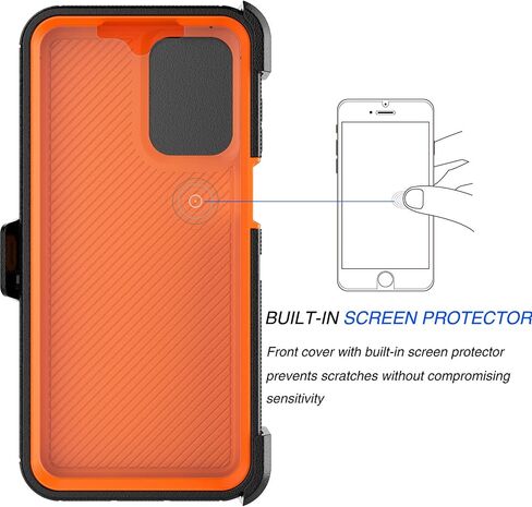 Tekcoo Case for Motorola Moto G 2024 [5G Only] | XT2417 with [Built-in Screen Protector] Holster Locking Belt Clip [Military Grade 12FT Drop Tested] Full Body Kickstand Cover [Black] in Saudi Arabia