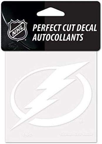 Wincraft NHL Tampa Bay Lightning 4x4 Perfect Cut Decal White in Saudi Arabia