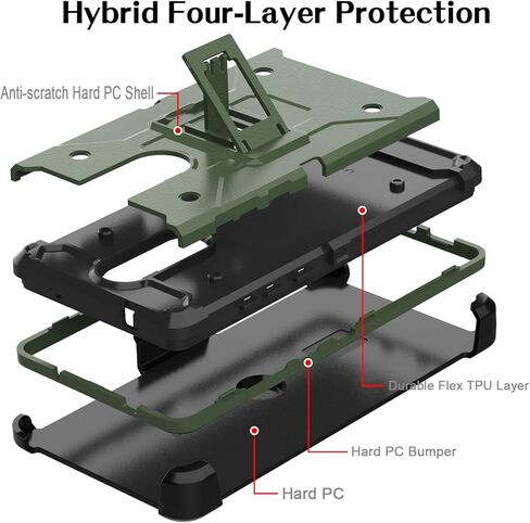 Compatible with Coolpad Legacy Case, Kickstand Series Full Body Heavy Duty Armor Protective Phone Cover Case for Coolpad Legacy 2019 (Black) in Kuwait