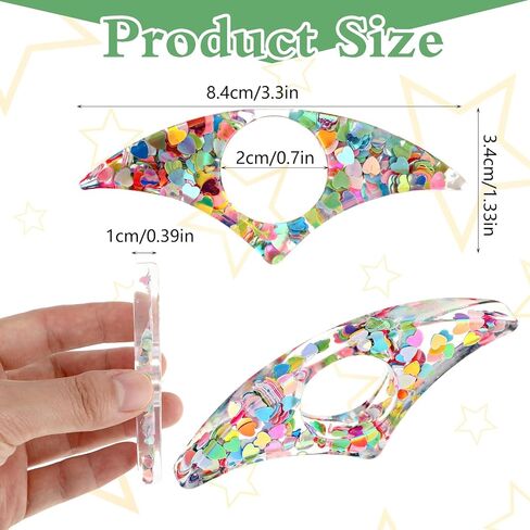 2 Pcs Book Page Holder for Reading, Loving Heart Thumb Ring Page Holder One Handed, Handmade Personalized Resin Thumb Bookmark, Light Weight Bookmarks for Book Lovers in Saudi Arabia