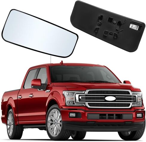 Right Passenger Side Heated Mirror Glass Lower Replacement for 2015 2016 2017 2018 2019 2020 Ford F150 F250 F350 F450 F550, Lower Tow Mirror Glass, Right Towing Mirrors Glass with Power Heated in Saudi Arabia