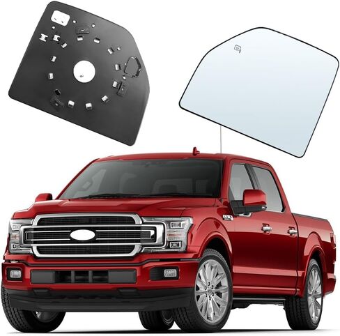 Right Passenger Side Heated Mirror Glass Lower Replacement for 2015 2016 2017 2018 2019 2020 Ford F150 F250 F350 F450 F550, Lower Tow Mirror Glass, Right Towing Mirrors Glass with Power Heated in Saudi Arabia