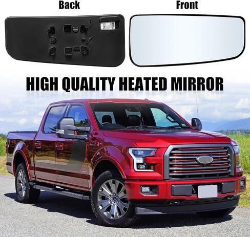 Right Passenger Side Heated Mirror Glass Lower Replacement for 2015 2016 2017 2018 2019 2020 Ford F150 F250 F350 F450 F550, Lower Tow Mirror Glass, Right Towing Mirrors Glass with Power Heated in Saudi Arabia