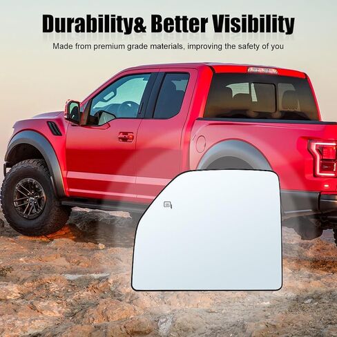 Right Passenger Side Heated Mirror Glass Lower Replacement for 2015 2016 2017 2018 2019 2020 Ford F150 F250 F350 F450 F550, Lower Tow Mirror Glass, Right Towing Mirrors Glass with Power Heated in Saudi Arabia