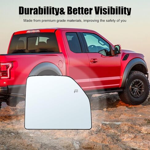 الجانب الأيمن للراكب مرآة ساخنة استبدال الزجاج السفلي لعام 2015 2016 2017 2018 2019 2020 Ford F150 F250 F350 F450 F550، زجاج مرآة السحب السفلي، زجاج مرايا السحب الأيمن مع تسخين الطاقة in Kuwait