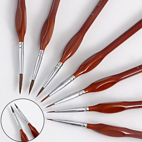 Detail Paint Brush Set, Miniature Paint Brushes,7pcs Small Paint Brushes for Acrylic Painting,Oil,Face,Nail, Scale Model Painting, Line Drawing (Blueness) in Saudi Arabia