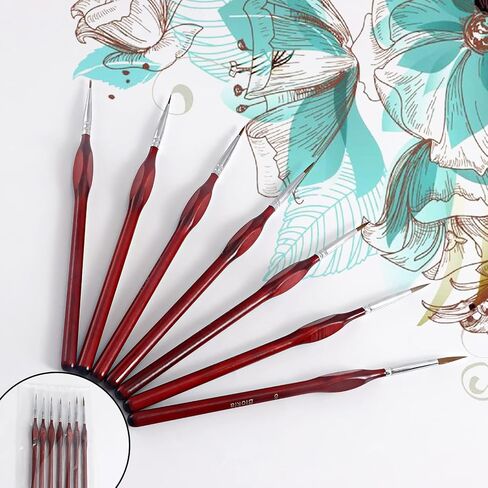 Detail Paint Brush Set, Miniature Paint Brushes,7pcs Small Paint Brushes for Acrylic Painting,Oil,Face,Nail, Scale Model Painting, Line Drawing (Blueness) in Saudi Arabia