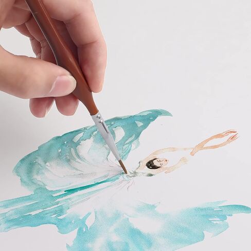 Detail Paint Brush Set, Miniature Paint Brushes,7pcs Small Paint Brushes for Acrylic Painting,Oil,Face,Nail, Scale Model Painting, Line Drawing (Blueness) in Saudi Arabia