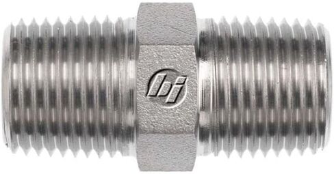 Brennan 5404-08-08 Steel Pipe Fitting, Hex Nipple, 1/2-14 x NPTF Male in Saudi Arabia