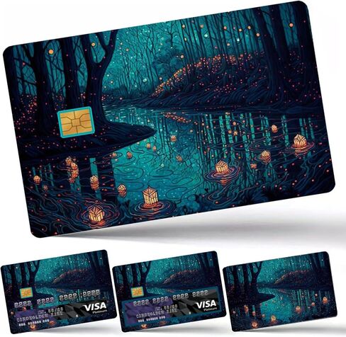 Credit Card Skin Card Stickers for Debit Card, Credit,Key Card 4PCS Bank Card,No Bubble,Slim,Removable,Waterproof,Fade Resistant,scratch-resistant Card Cover (Model7) in Saudi Arabia