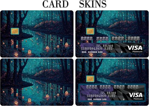 Credit Card Skin Card Stickers for Debit Card, Credit,Key Card 4PCS Bank Card,No Bubble,Slim,Removable,Waterproof,Fade Resistant,scratch-resistant Card Cover (Model7) in Saudi Arabia