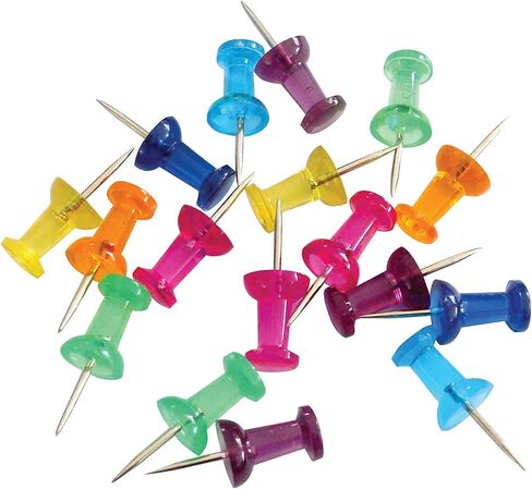 دبابيس دفع عصرية من العلامة التجارية Office Depot®، مقاس 1/4 بوصة، شكل غير منتظم، ألوان متنوعة، عبوة من 60 قطعة in Saudi Arabia