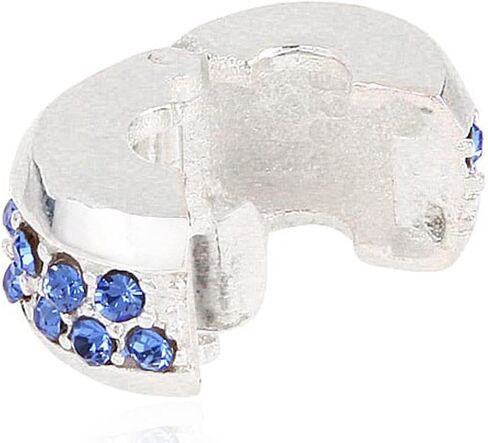 Round Clip Charm with Crystal Charm 925 Sterling Silver Stopper Charm Spacer Charm for Pandora Bracelet in Saudi Arabia