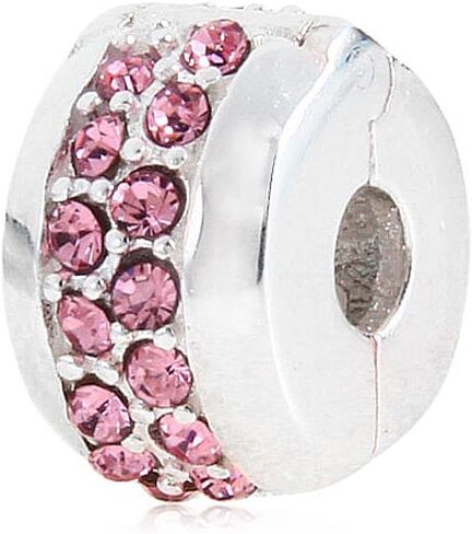 سحر مقطع دائري مع سحر كريستال 925 فضة سدادة سحر فاصل سحر لسوار باندورا in Kuwait