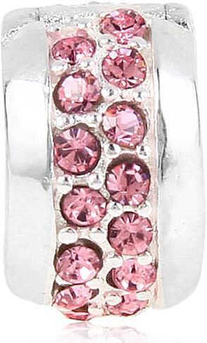 سحر مقطع دائري مع سحر كريستال 925 فضة سدادة سحر فاصل سحر لسوار باندورا in Kuwait